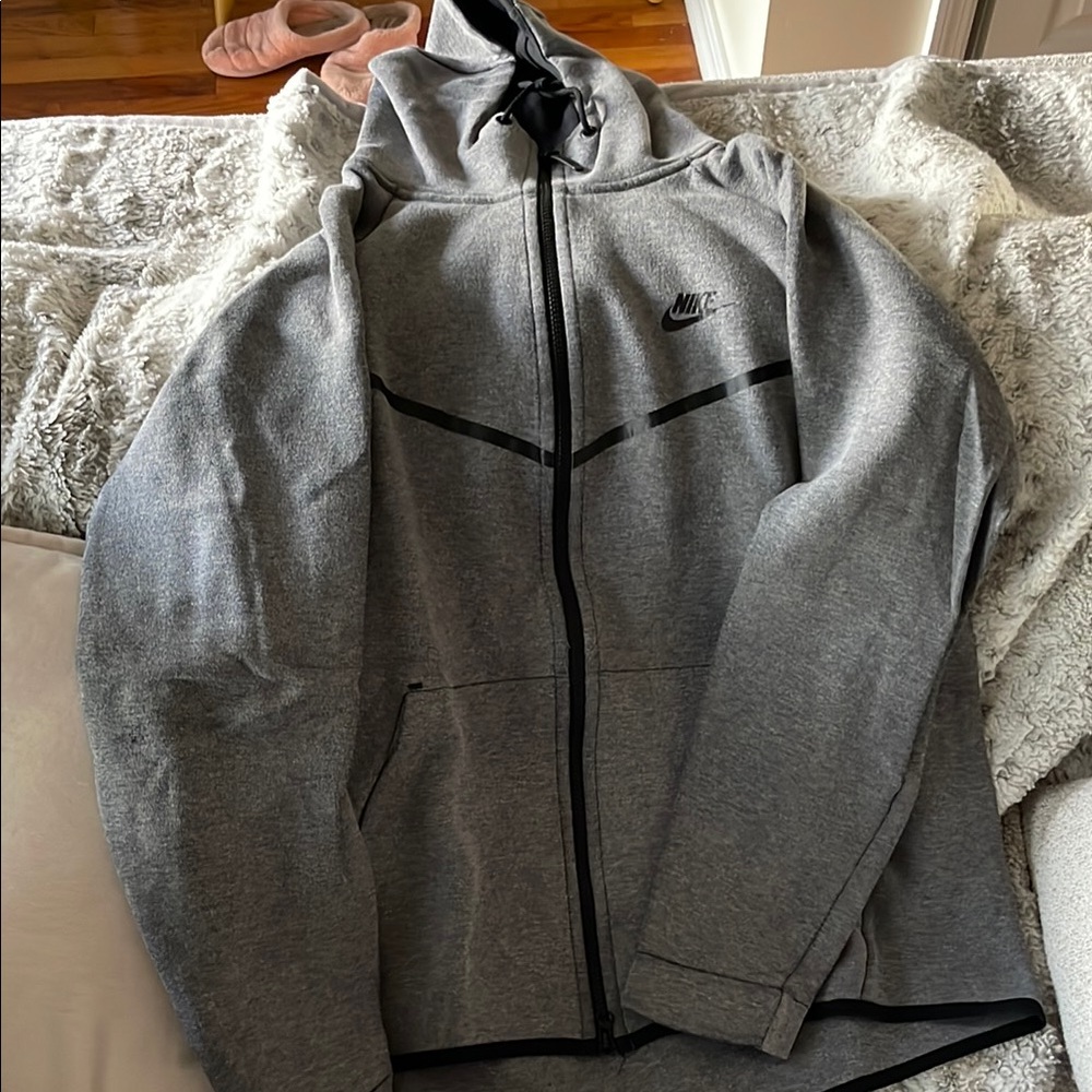 Nike Gray Performance Jacket Tech Fleece Athletic